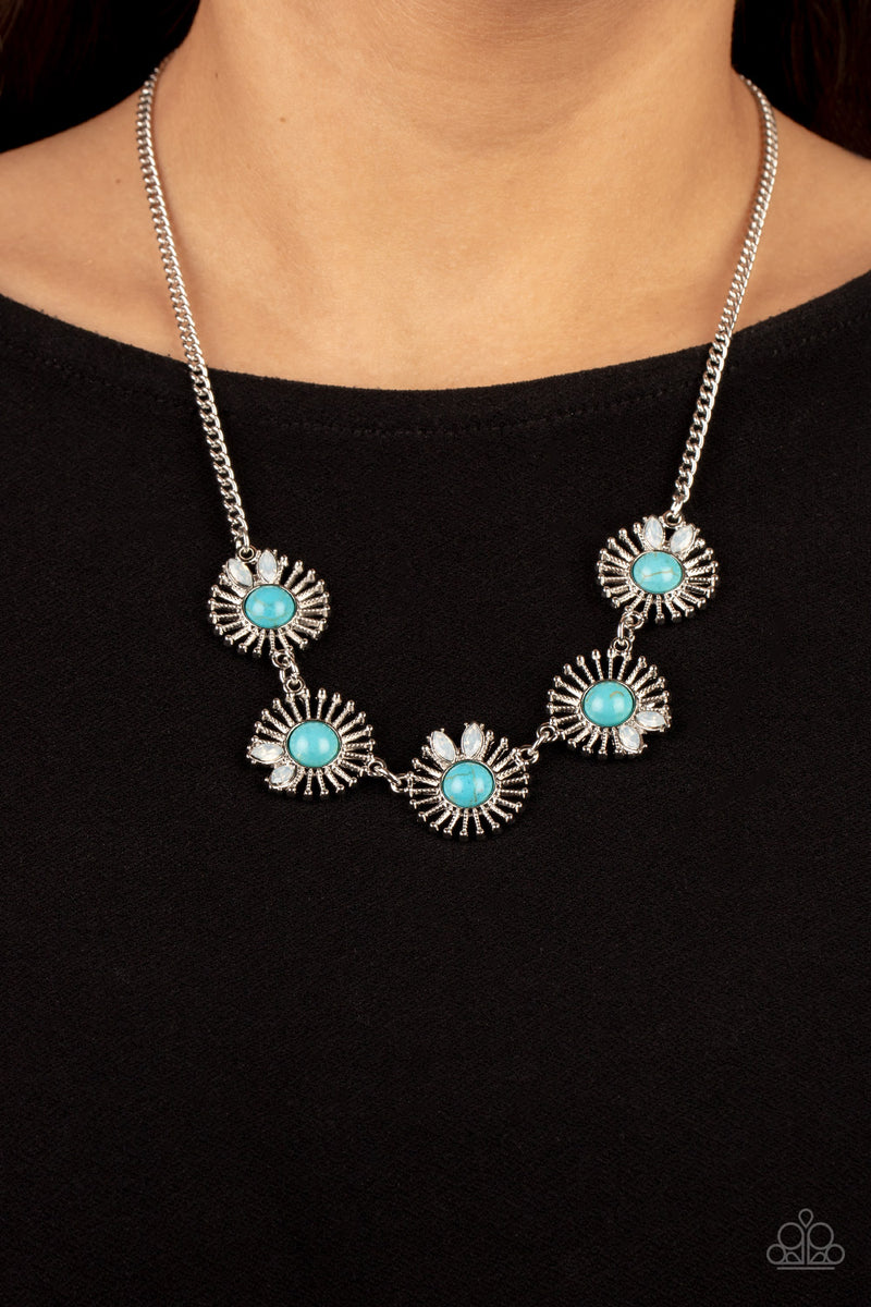 Fully Solar-Powered - Blue Necklace - Paparazzi Accessories