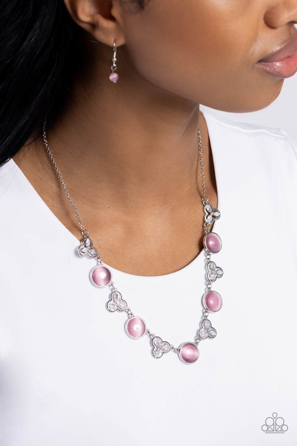 Floral Crowned - Pink Necklace - Paparazzi Accessories