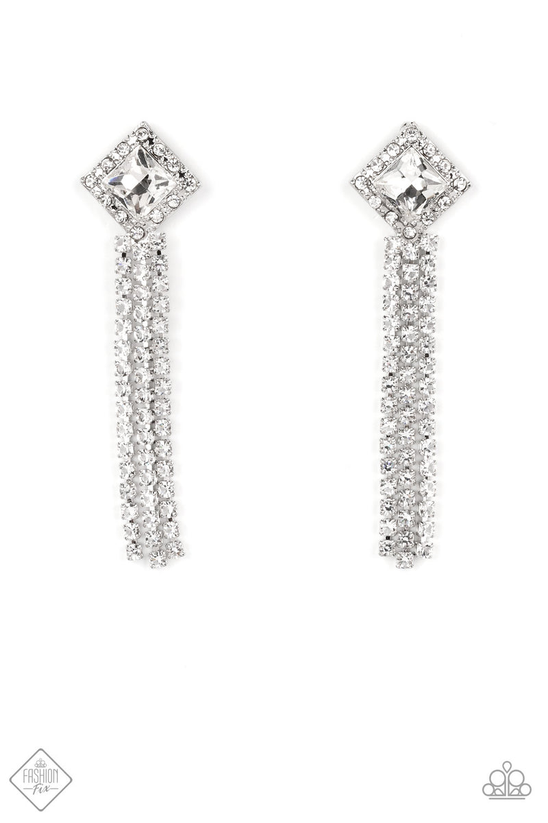 five-dollar-jewelry-seasonal-sparkle-white-post earrings-paparazzi-accessories