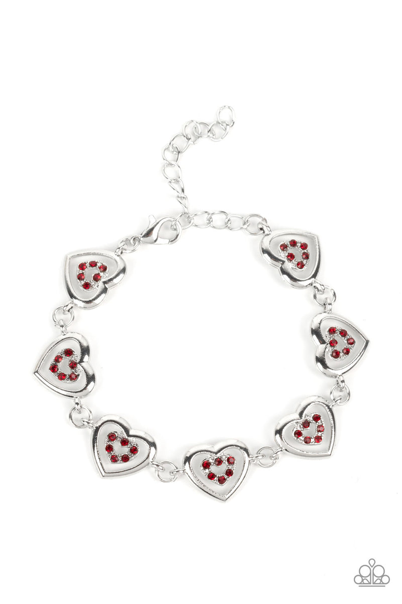 Catching Feelings - Red Bracelet - Paparazzi Accessories