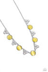 five-dollar-jewelry-floral-crowned-yellow-necklace-paparazzi-accessories