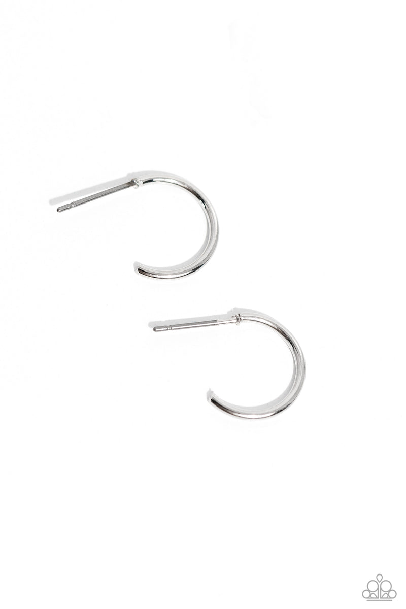 Ultra Upmarket - Silver Earrings - Paparazzi Accessories