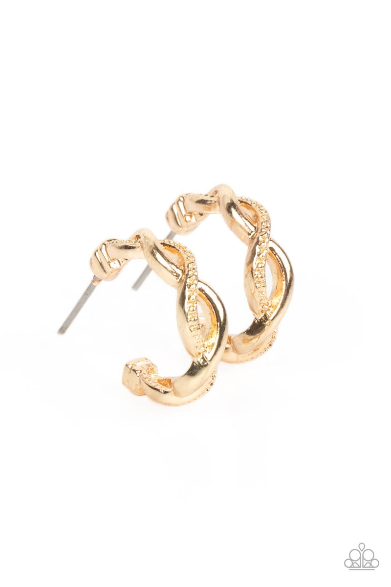 Infinite Incandescence - Gold Earrings - Paparazzi Accessories