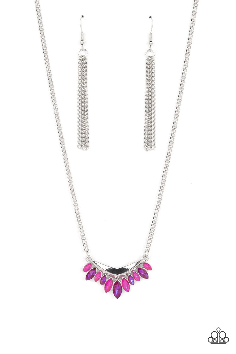 five-dollar-jewelry-flash-of-fringe-pink-necklace-paparazzi-accessories