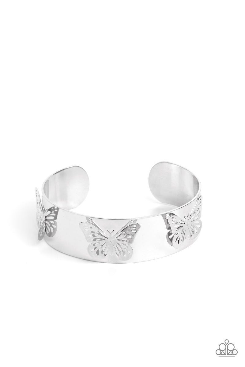 Magical Mariposas - Silver Bracelet - Paparazzi Accessories
