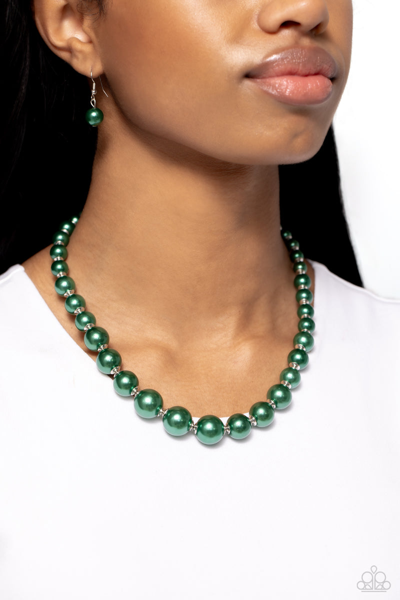 Manhattan Mogul - Green Necklace - Paparazzi Accessories