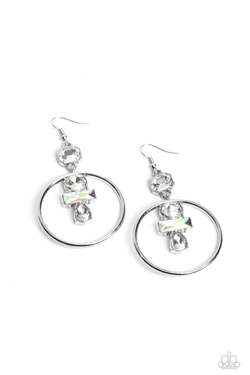 five-dollar-jewelry-geometric-glam-white-earrings-paparazzi-accessories