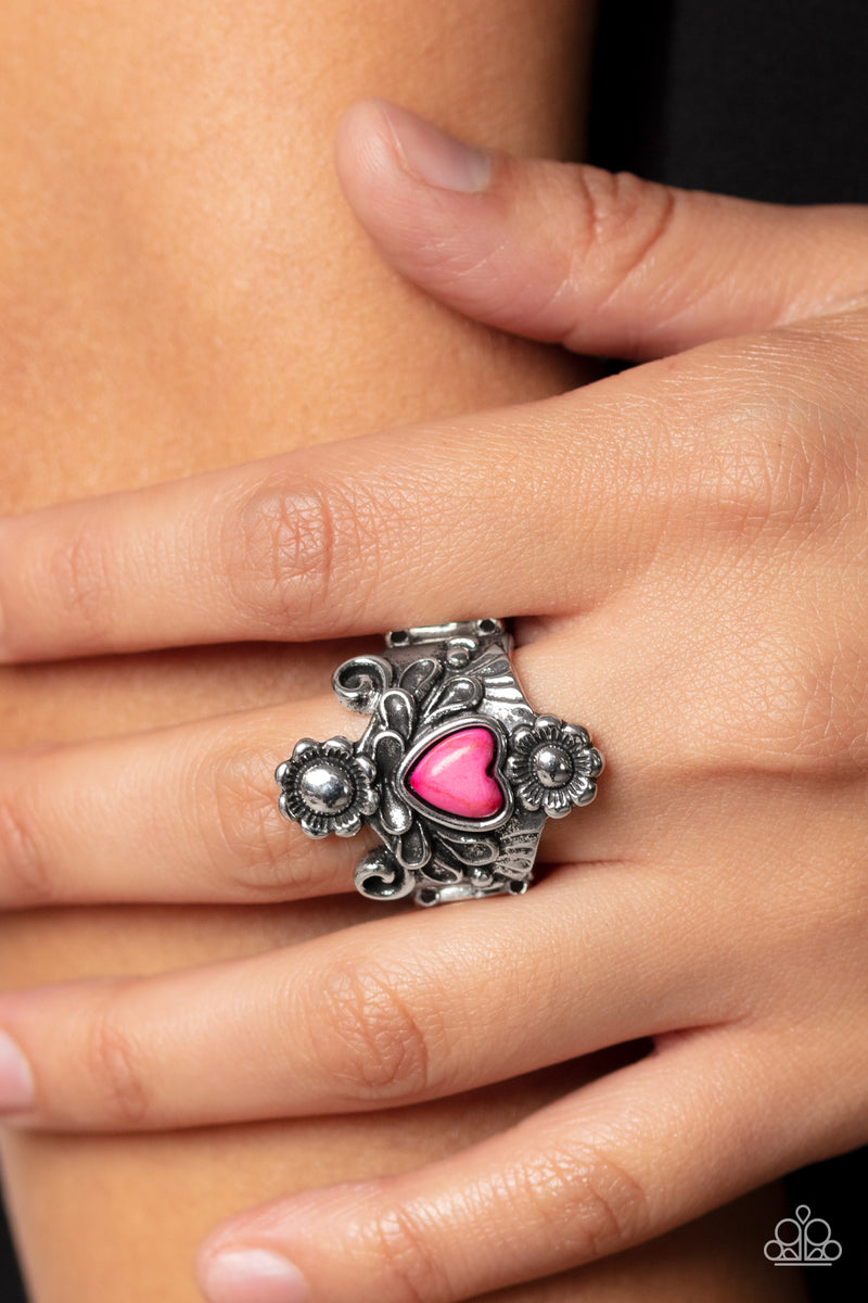 Trailblazing Tribute - Pink Ring - Paparazzi Accessories