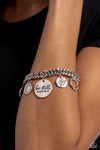 GLITTER and Grace - White Bracelet - Paparazzi Accessories