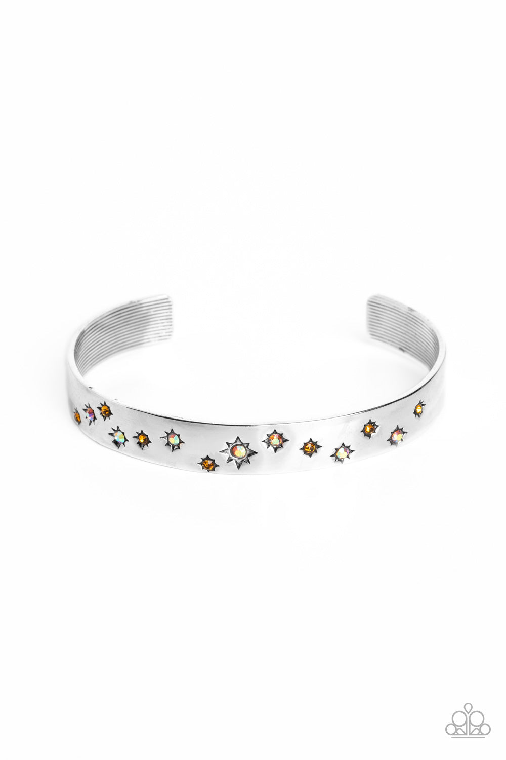five-dollar-jewelry-starburst-shimmer-orange-bracelet-paparazzi-accessories
