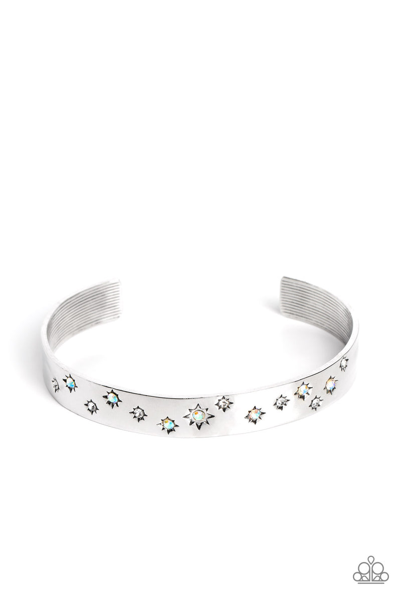 Starburst Shimmer - White Bracelet - Paparazzi Accessories