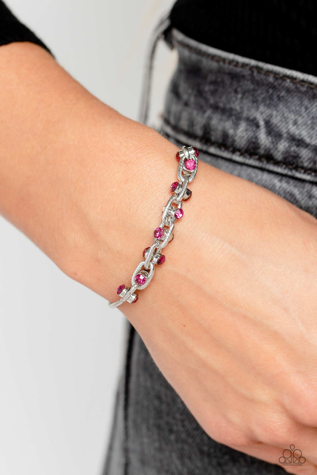 Intertwined Illusion - Pink Bracelet - Paparazzi Accessories