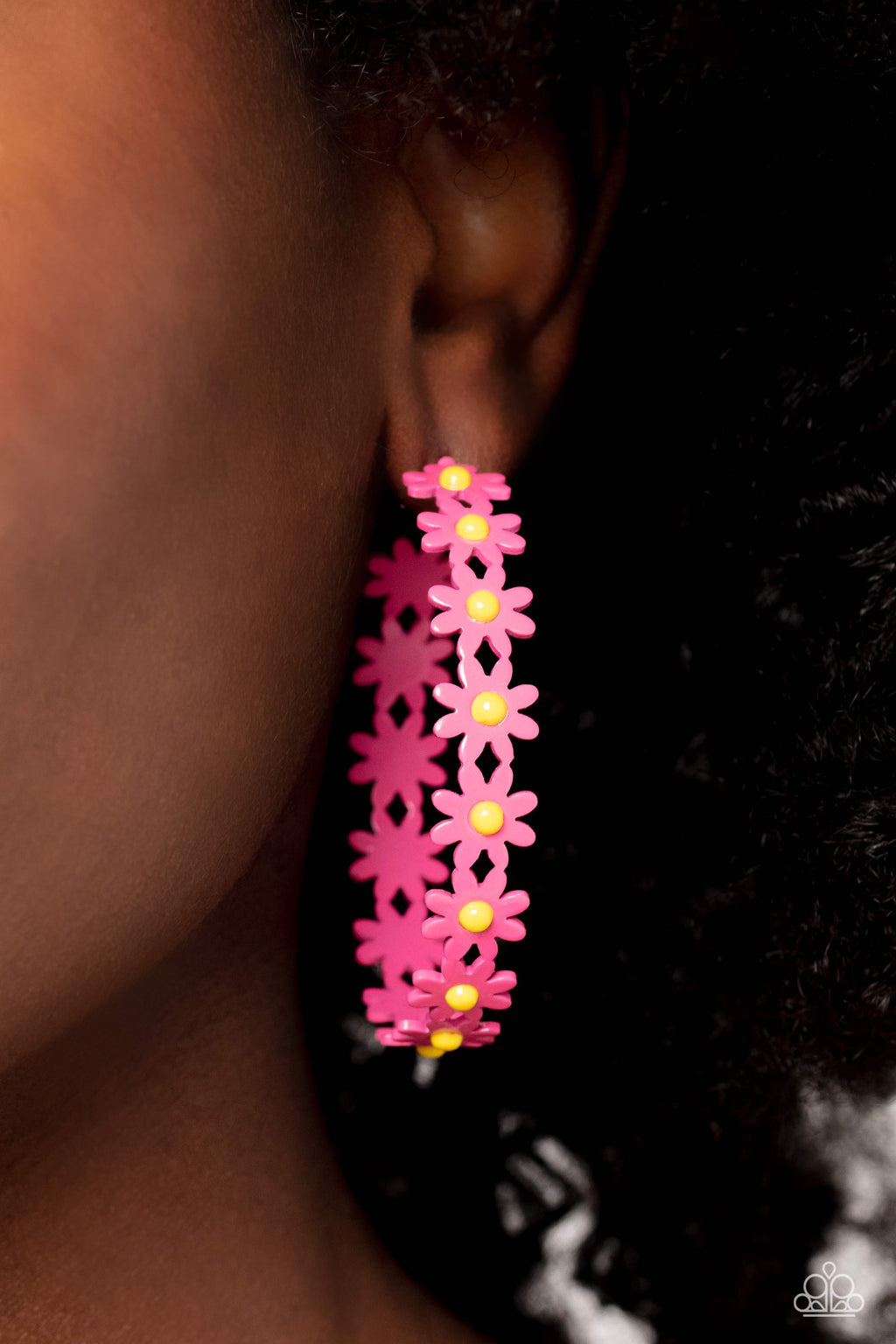 Daisy Disposition - Pink Earrings - Paparazzi Accessories