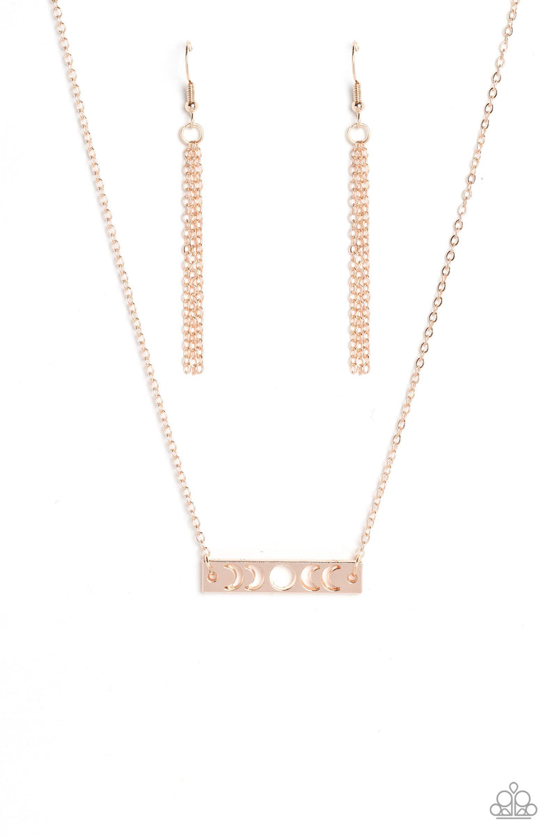 LUNAR or Later - Rose Gold Necklace - Paparazzi Accessories
