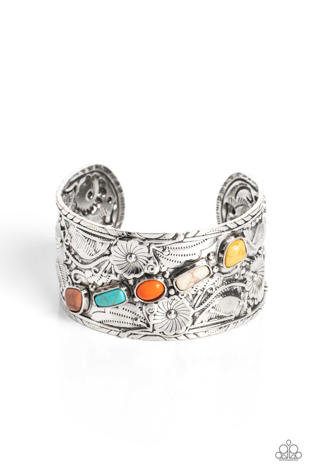 five-dollar-jewelry-still-floral-stones-multi-bracelet-paparazzi-accessories