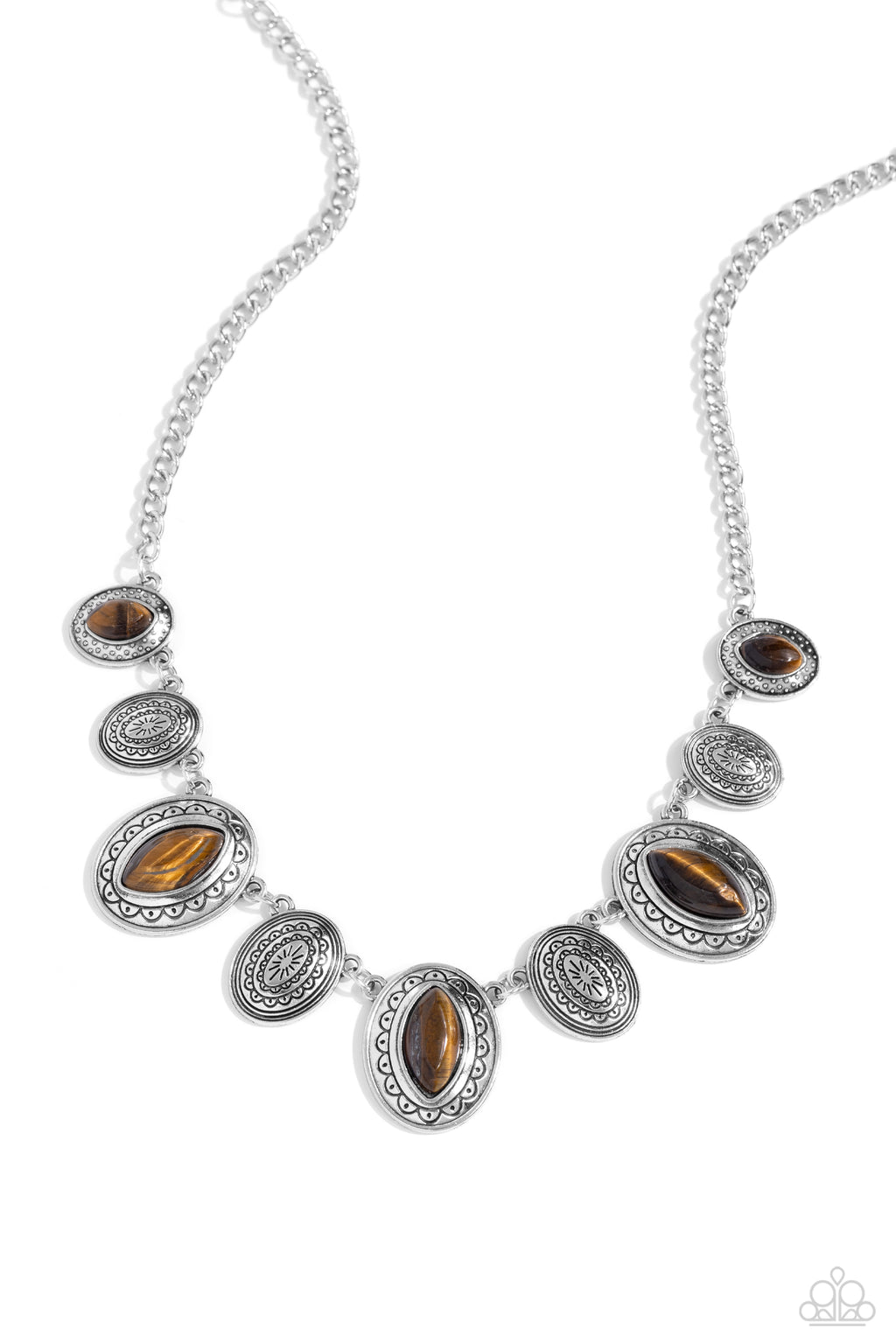 five-dollar-jewelry-textured-trailblazer-brown-necklace-paparazzi-accessories