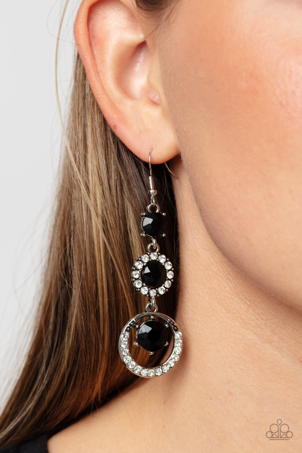 Enchanting Effulgence - Black Earrings - Paparazzi Accessories