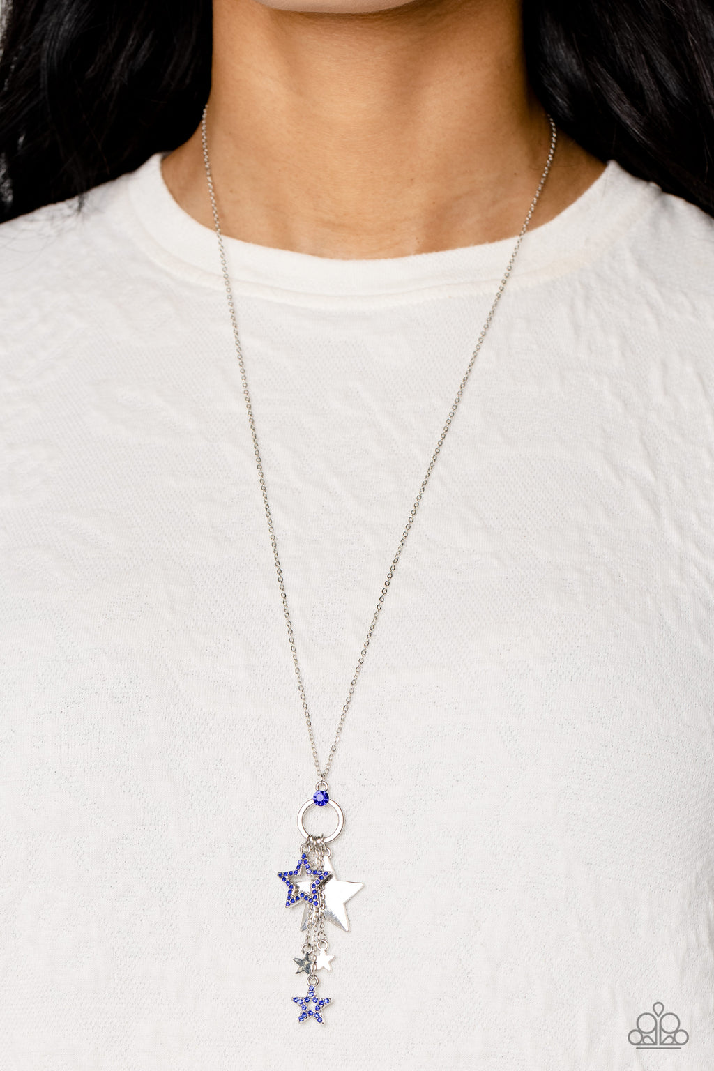 Starry Statutes - Blue Necklace - Paparazzi Accessories