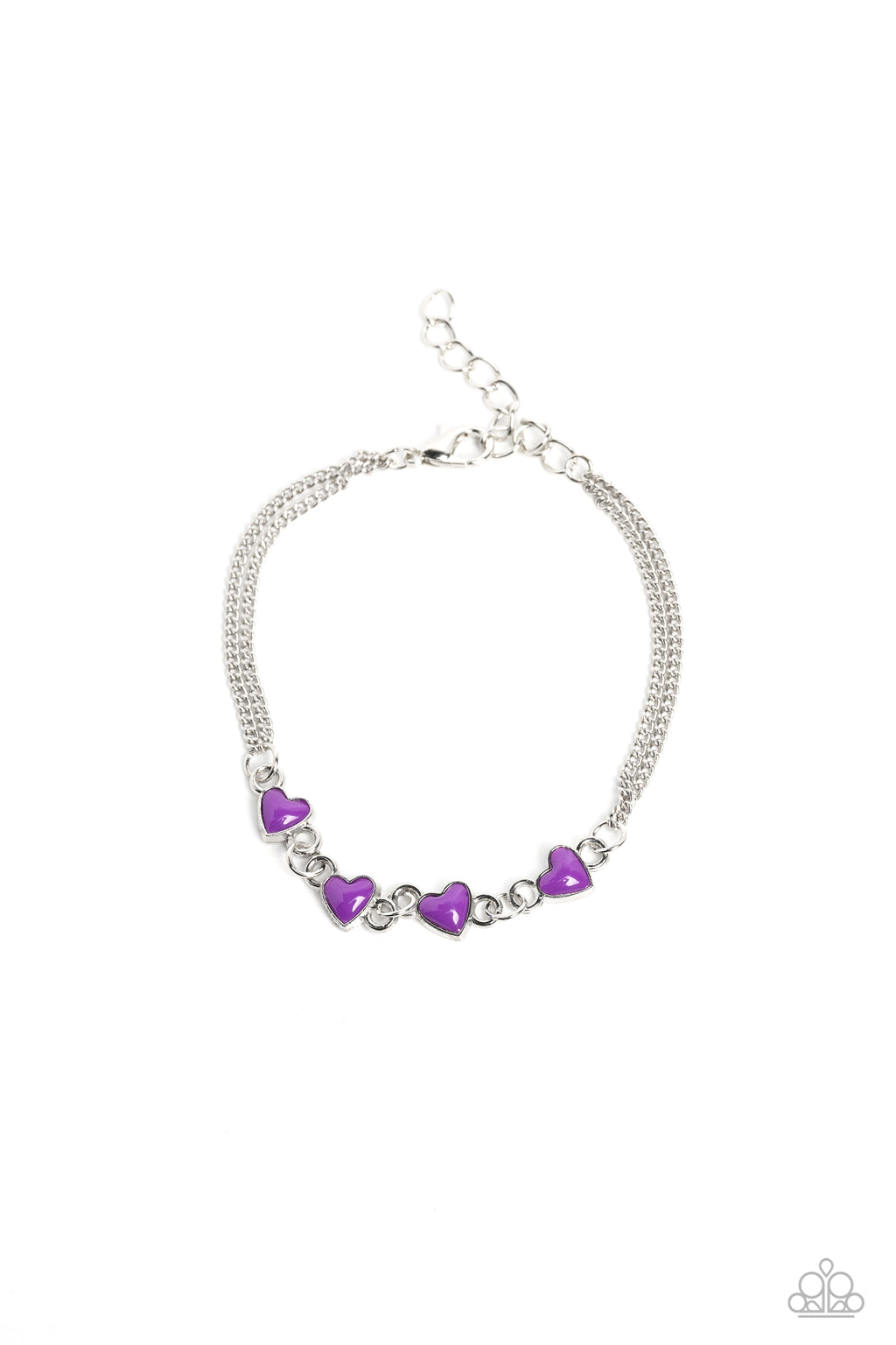 five-dollar-jewelry-smitten-sweethearts-purple-bracelet-paparazzi-accessories
