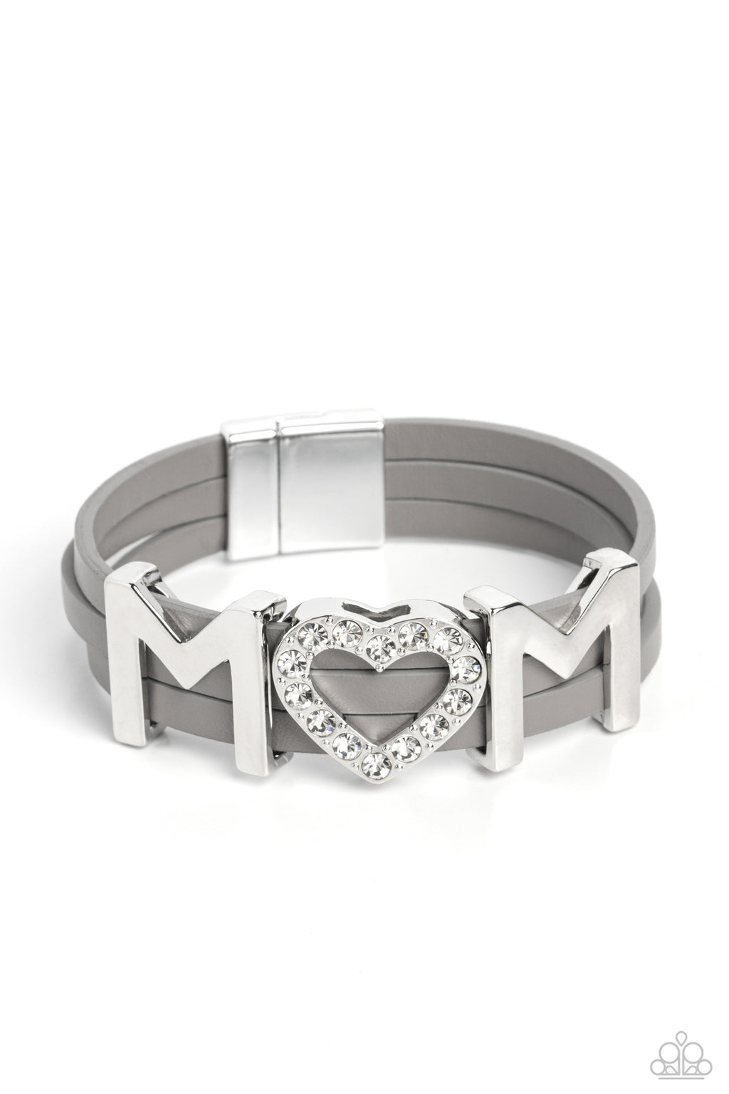 five-dollar-jewelry-heart-of-mom-silver-bracelet-paparazzi-accessories