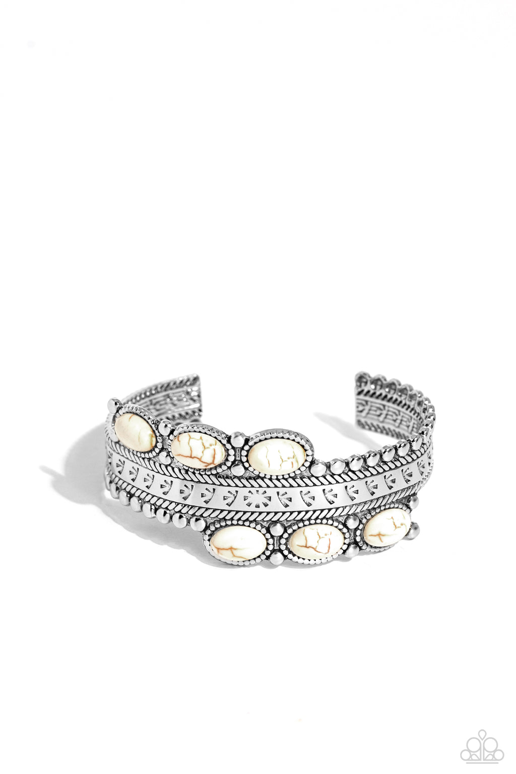 five-dollar-jewelry-a-league-of-their-stone-white-bracelet-paparazzi-accessories
