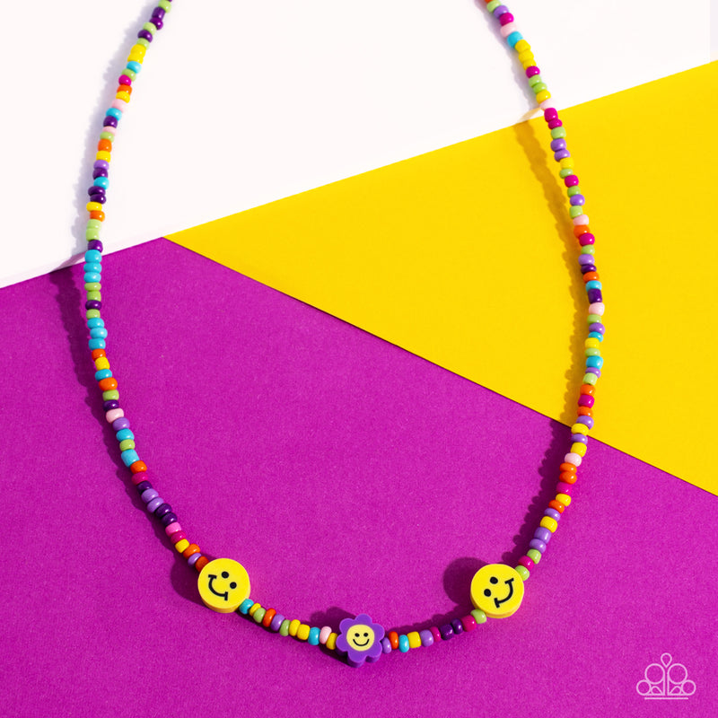 Flower Power Pageant - Purple Necklace - Paparazzi Accessories