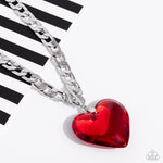 GLASSY-Hero - Red Necklace - Paparazzi Accessories