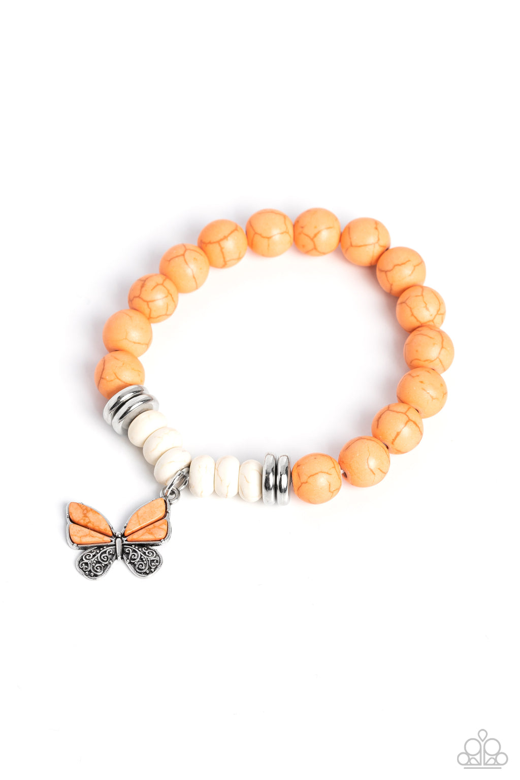 five-dollar-jewelry-bold-butterfly-orange-bracelet-paparazzi-accessories