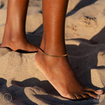 Tan Lines - Gold Anklet - Paparazzi Accessories