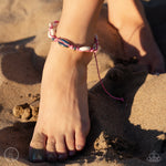 Beachcomber Ballad - Pink Anklet - Paparazzi Accessories
