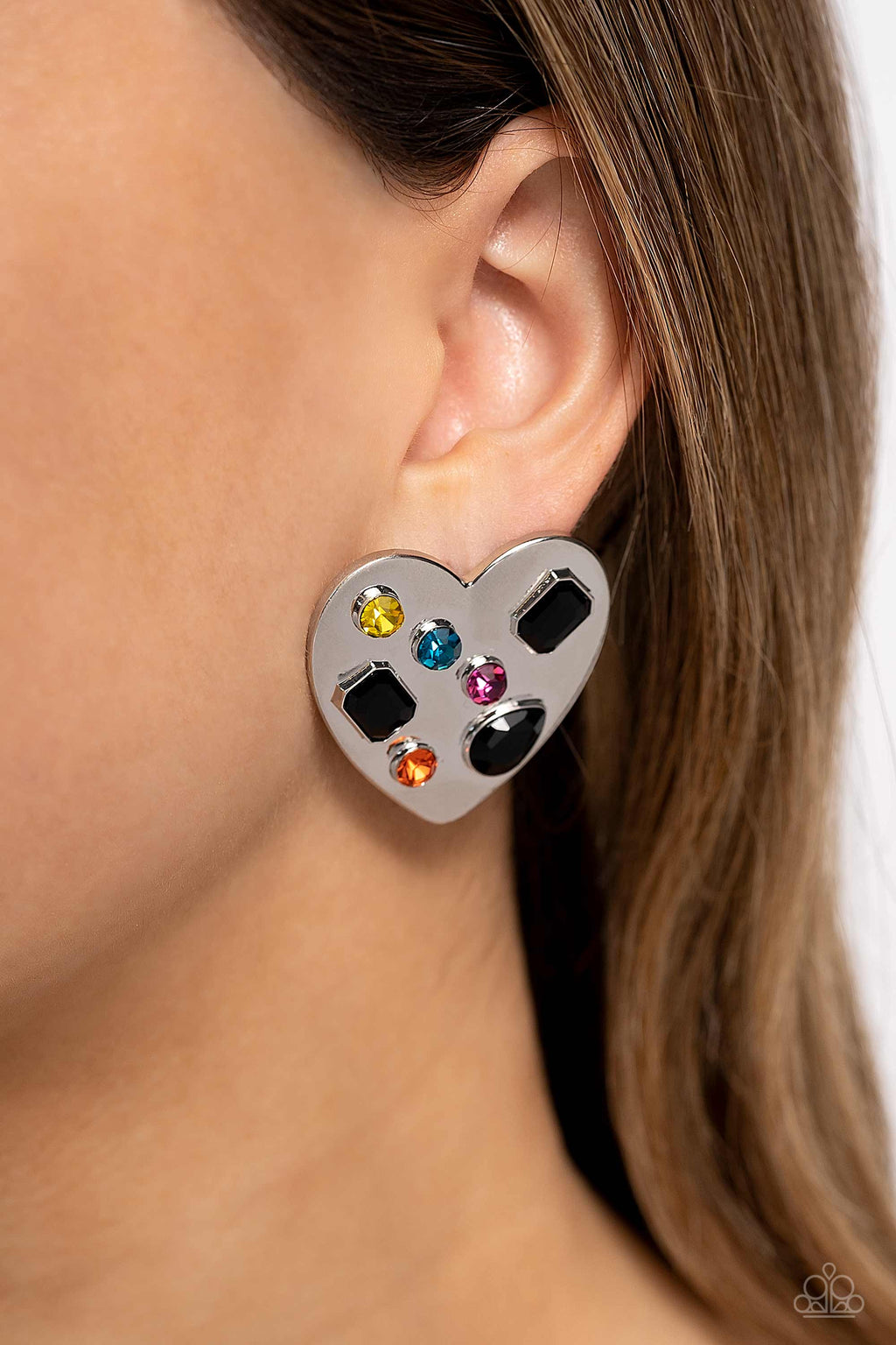 Relationship Ready - Black Post Earrings - Paparazzi Accessories