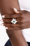 PETAL to the MEADOW - Blue Ring - Paparazzi Accessories