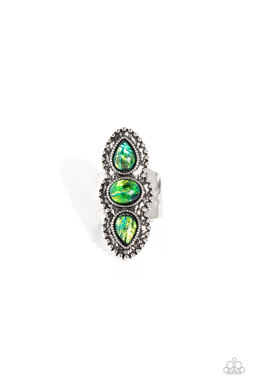five-dollar-jewelry-strut-your-studs-green-ring-paparazzi-accessories