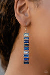 Superbly Stacked - Blue Earrings - Paparazzi Accessories