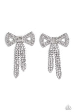 five-dollar-jewelry-just-bow-with-it-white-post earrings-paparazzi-accessories