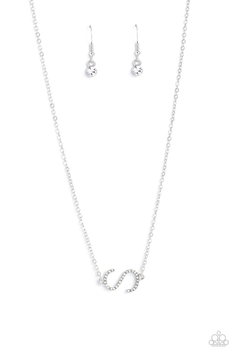 INITIALLY Yours - S - White Necklace - Paparazzi Accessories