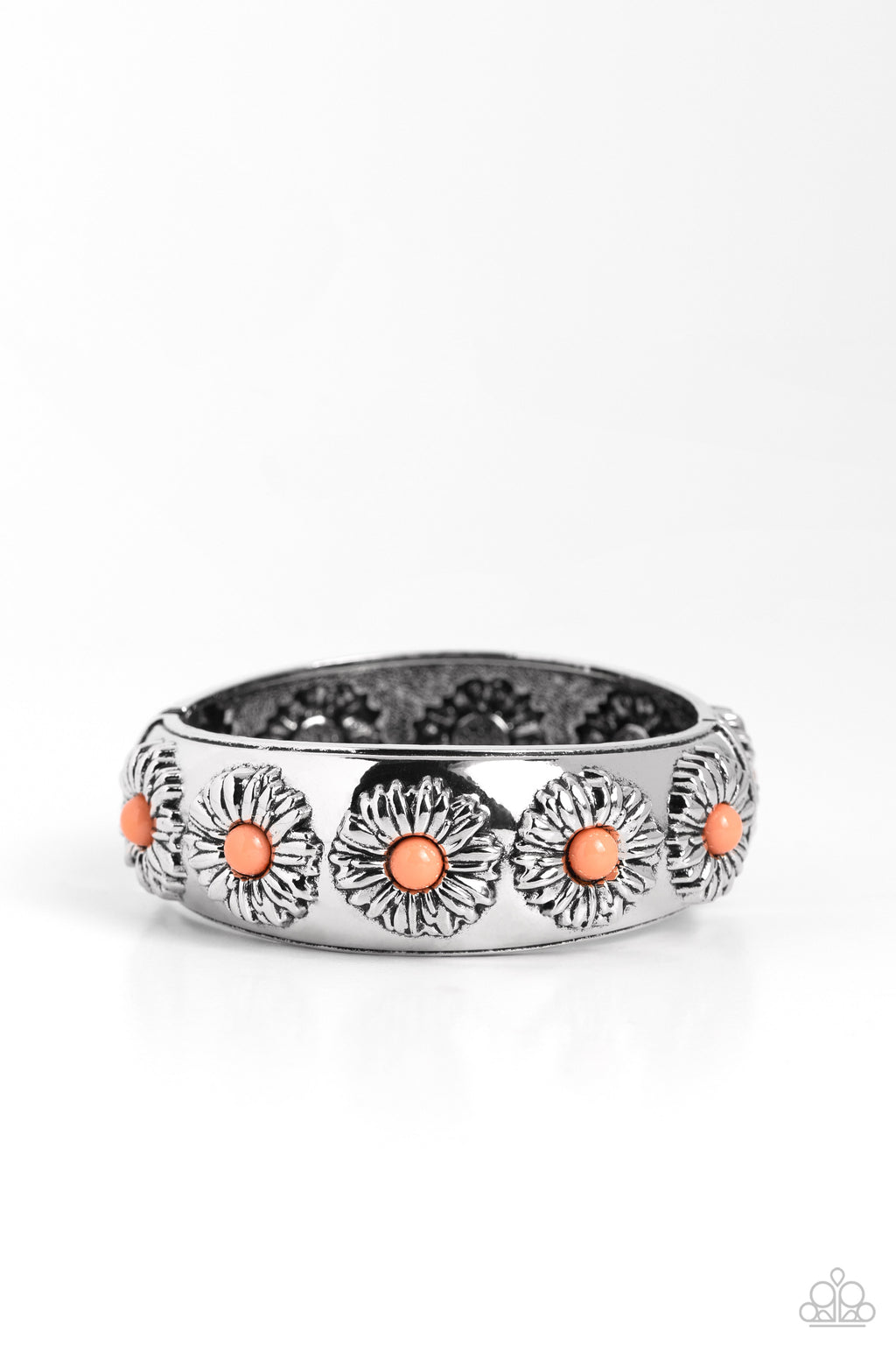 five-dollar-jewelry-taking-floral-orange-bracelet-paparazzi-accessories