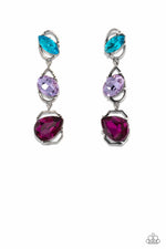 five-dollar-jewelry-dimensional-dance-multi-post earrings-paparazzi-accessories
