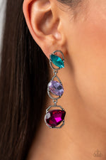 Dimensional Dance - Multi Post Earrings - Paparazzi Accessories