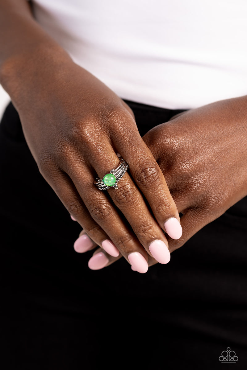 Sinuous Spotlight - Green Ring - Paparazzi Accessories