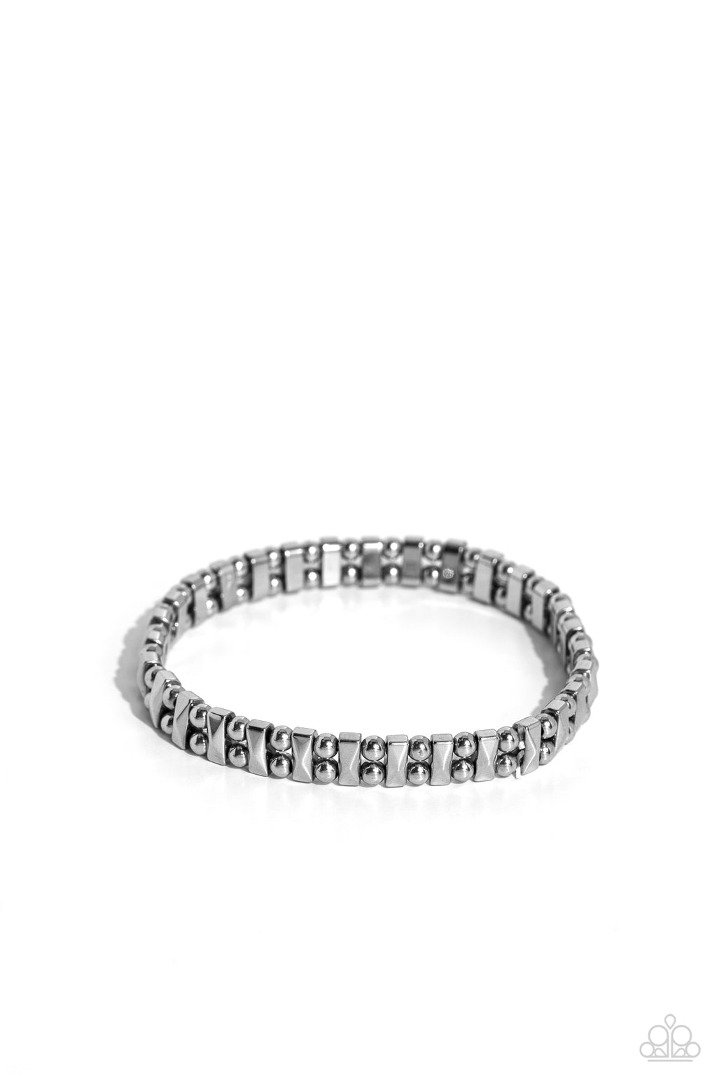 five-dollar-jewelry-fortune-favors-the-fierce-silver-mens bracelet-paparazzi-accessories