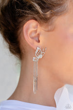 A Few Of My Favorite WINGS - White Post Earrings - Paparazzi Accessories
