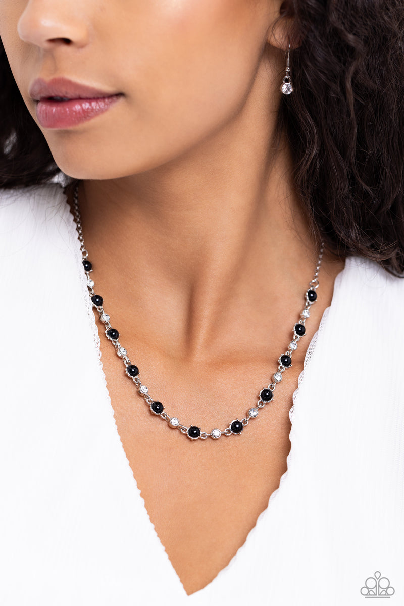 Pronged Passion - Black Necklace - Paparazzi Accessories