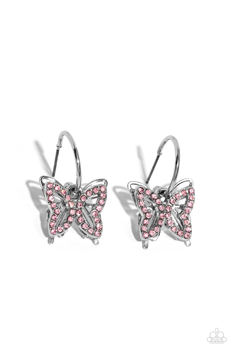 Lyrical Layers - Pink Earrings - Paparazzi Accessories
