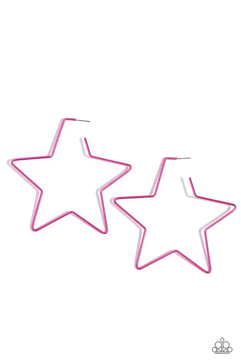 Starstruck Secret - Pink Earrings - Paparazzi Accessories