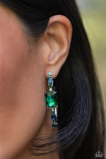 Elite Ensemble - Green Earrings - Paparazzi Accessories