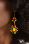 SUN Wild - Yellow Earrings - Paparazzi Accessories