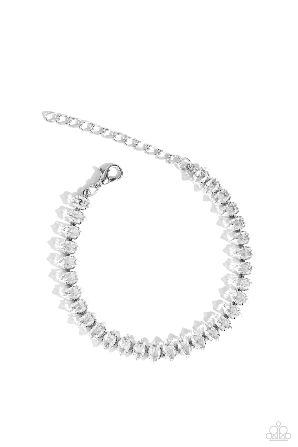 five-dollar-jewelry-marquise-masterpiece-white-bracelet-paparazzi-accessories