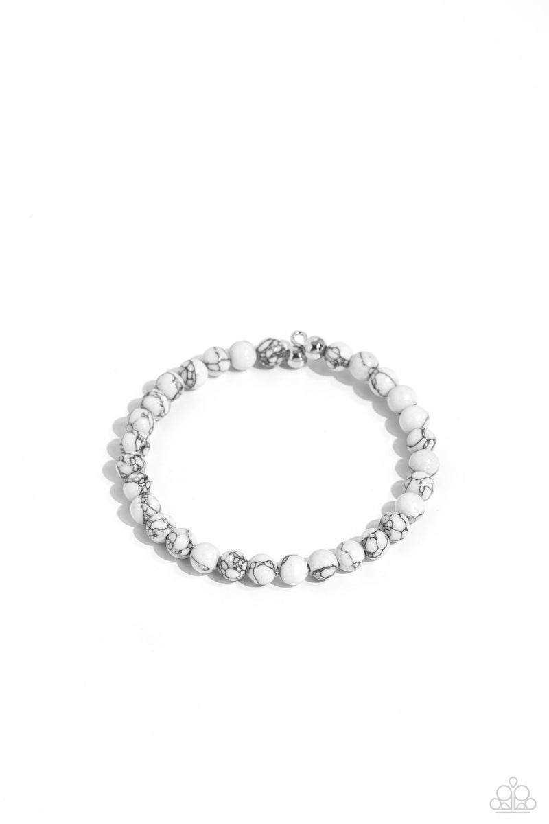 five-dollar-jewelry-sinuous-stones-white-bracelet-paparazzi-accessories