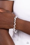 Show-Stopping Sass - White Bracelet - Paparazzi Accessories